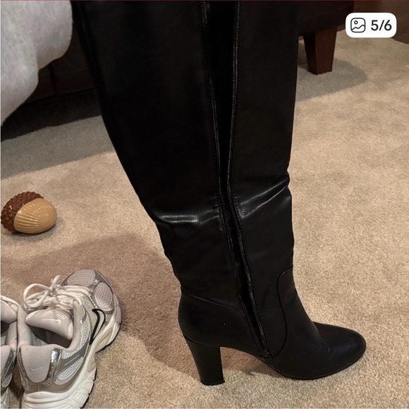 Charlotte Russe Black Over the Knee Boots - Picture 5 of 6